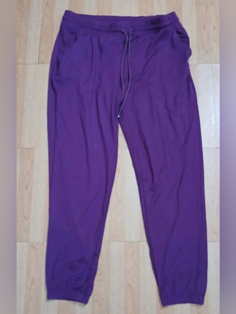 Women's Purple Jogger Pants - Casual Drawstring Sweatpants, XL, Like New.